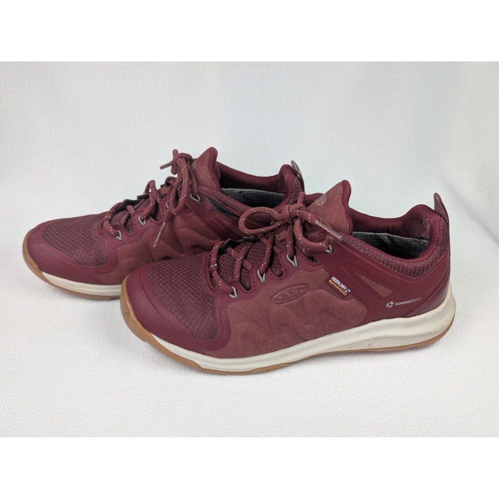 KEEN Women's Burgundy Explore Waterproof Hiking Shoes Size 7 Konnectfit gorpcore